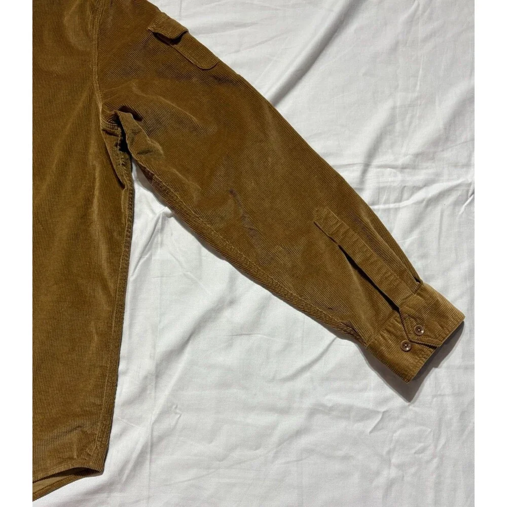 Banana Republic NWT Heritage Corduroy Shirt Men L Brown Utility Safari Jacket